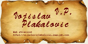 Vojislav Plakalović vizit kartica